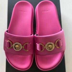 NIB Versace Medusa Biggie Platform Slides